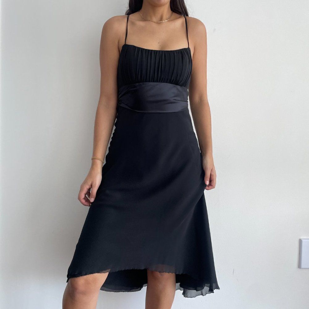 Vintage Y2K 100% silk black evening dress - Picture 7 of 11